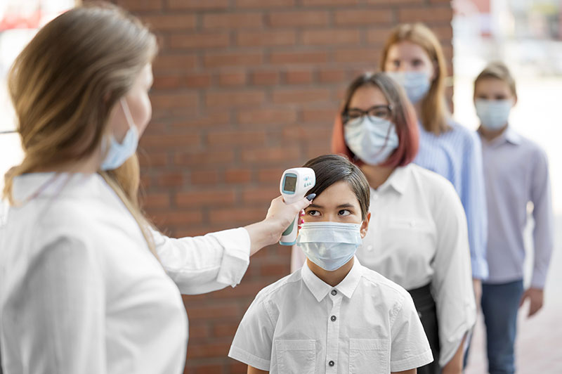 checking temperature